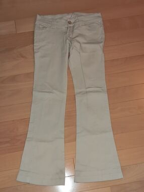 Women's Cream Flare Pants